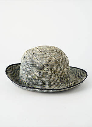 Chapeau forme chapeau paille bleu SEEBERGER femme