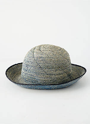 Chapeau forme chapeau paille bleu SEEBERGER femme