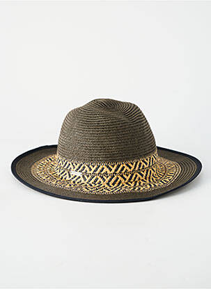 Chapeau forme chapeau paille marron SEEBERGER femme