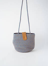 Pochette poignée 1 anse de portée bleu LA FIANCÉE femme