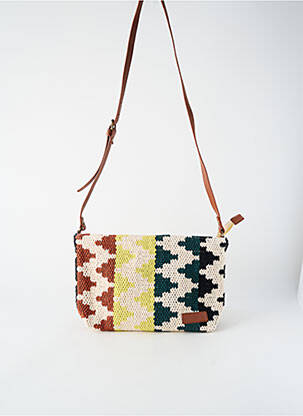 Sac doublure textile forme rectangulaire marron SURKANA femme