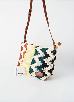 Sac doublure textile forme rectangulaire marron SURKANA femme