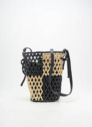 Sac doublure textile forme sceau noir SURKANA femme