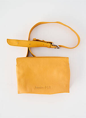 Sac doublure textile forme rectangulaire jaune ANTOINE & LILI femme
