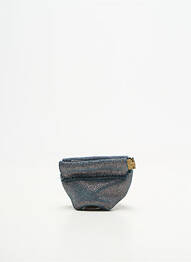 Porte-monnaie coutures renforcées bleu CRAZY LOU femme