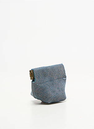 Porte-monnaie tissage tissage pailleté bleu CRAZY LOU femme