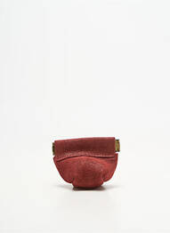 Porte-monnaie coutures renforcées rouge CRAZY LOU femme