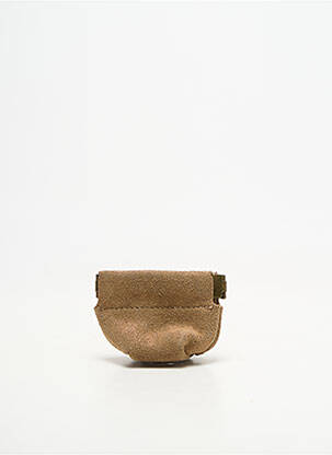 Porte-monnaie tissage tissage pailleté marron CRAZY LOU femme