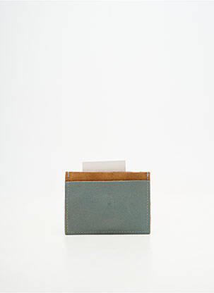 Porte-carte coutures renforcées bleu CRAZY LOU femme