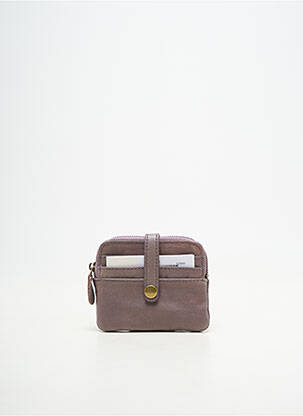 Porte-monnaie doublure textile violet CRAZY LOU femme