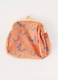 Porte-monnaie doublure textile orange CRAZY LOU femme