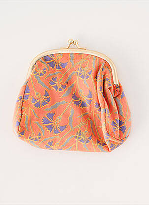 Porte-monnaie doublure textile orange CRAZY LOU femme