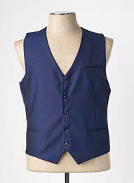 Gilet sans manche effet matière satinée bleu HAFNIUM homme