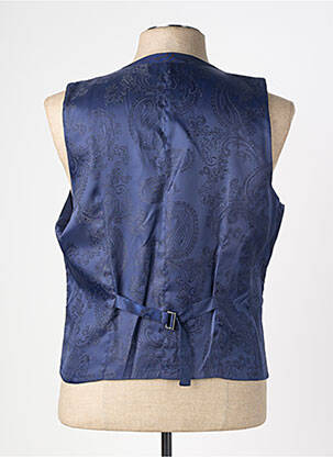 Gilet sans manche effet matière satinée bleu HAFNIUM homme