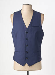Gilet sans manche effet matière satinée bleu HAFNIUM homme