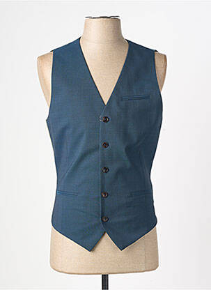 Gilet sans manche effet matière satinée vert HAFNIUM homme