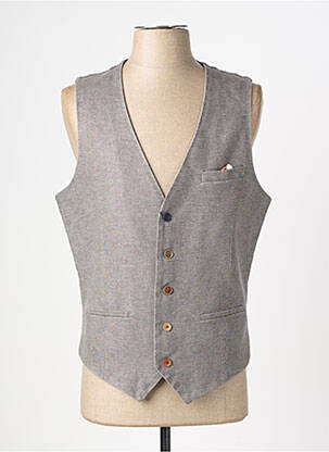 Gilet sans manche coupe cintrée gris clair HAFNIUM homme