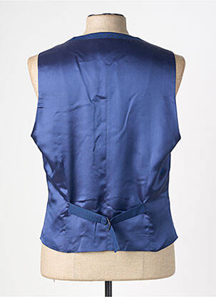 Gilet sans manche effet matière satinée bleu HAFNIUM homme