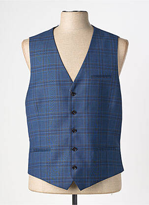 Gilet sans manche effet matière satinée bleu HAFNIUM homme