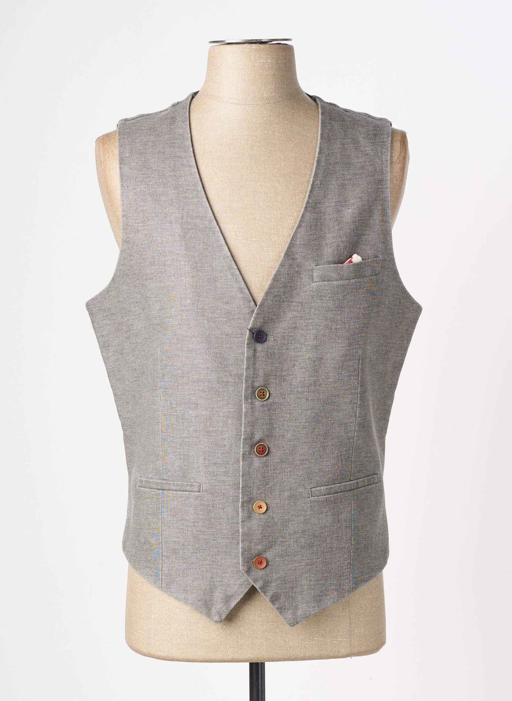 Gilet sans manche coupe cintrée gris clair HAFNIUM homme