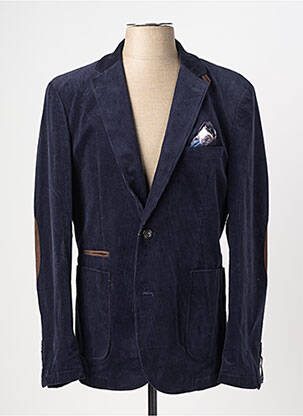 Veste chic finition intérieure doublure satiné bleu HAFNIUM homme