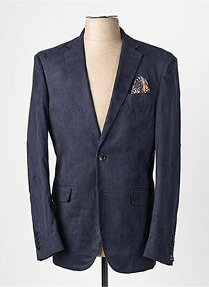 Veste chic finition intérieure doublure satiné bleu HAFNIUM homme