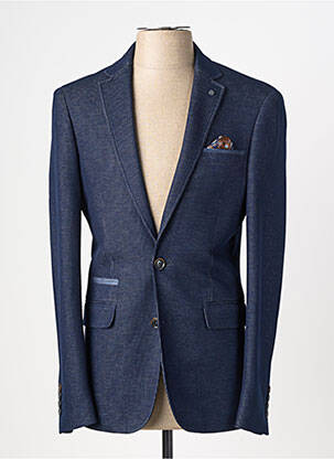 Veste chic finition intérieure doublure satiné bleu HAFNIUM homme