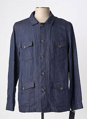 Veste casual fermeture boutonnée sur le devant bleu HAFNIUM homme