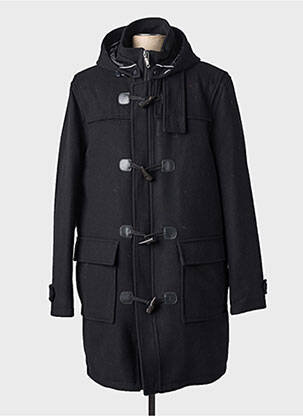 Manteau long a capuche a capuche noir HAFNIUM homme