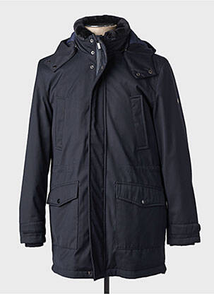 Parka manches longues a capuche bleu HAFNIUM homme