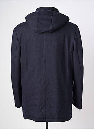 Manteau long a capuche a capuche bleu HAFNIUM homme