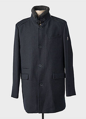 Manteau long poches intérieure(s) sans capuche noir HAFNIUM homme