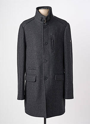 Manteau long poches intérieure(s) sans capuche gris HAFNIUM homme