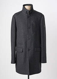 Manteau long poches intérieure(s) sans capuche gris HAFNIUM homme