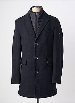 Manteau long epaulette sans capuche bleu HAFNIUM homme
