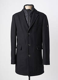 Manteau long poches intérieure(s) sans capuche noir HAFNIUM homme