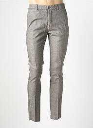 Pantalon slim tissage chiné taille normale gris HAFNIUM homme