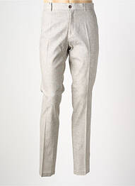 Pantalon slim tissage chiné taille normale beige HAFNIUM homme