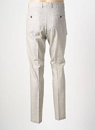 Pantalon slim tissage chiné taille normale beige HAFNIUM homme