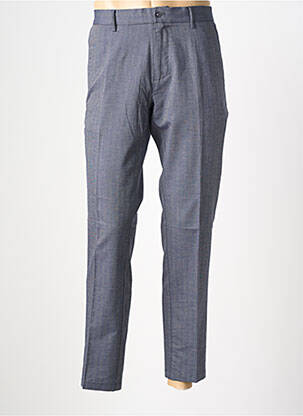 Pantalon slim tissage popeline taille normale bleu HAFNIUM homme