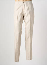 Pantalon slim tissage chiné taille normale beige HAFNIUM homme