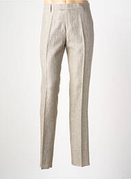 Pantalon slim tissage chiné taille normale beige HAFNIUM homme
