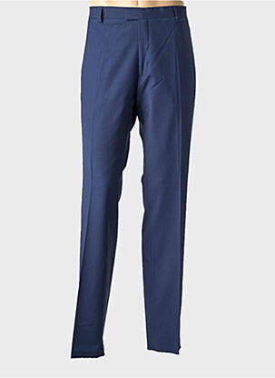 Pantalon slim tissage popeline taille normale bleu HAFNIUM homme