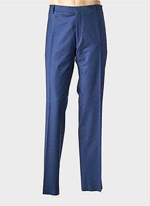 Pantalon slim tissage popeline taille normale bleu HAFNIUM homme