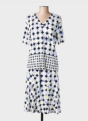 Ensemble jupe bas jupe bleu FRANK WALDER femme