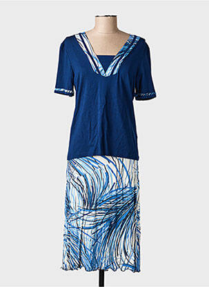 Ensemble jupe coupe cintrée bleu PAUPORTÉ femme