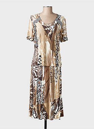 Ensemble jupe coupe cintrée marron PAUPORTÉ femme