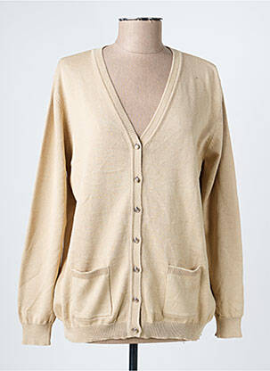Gilet manches longues coupe cintrée beige GRIFFON femme
