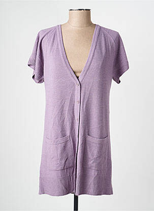 Gilet manches courtes coupe droite violet ESCORPION femme