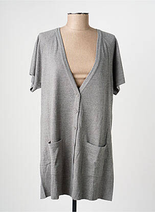 Gilet manches courtes coupe droite gris ESCORPION femme